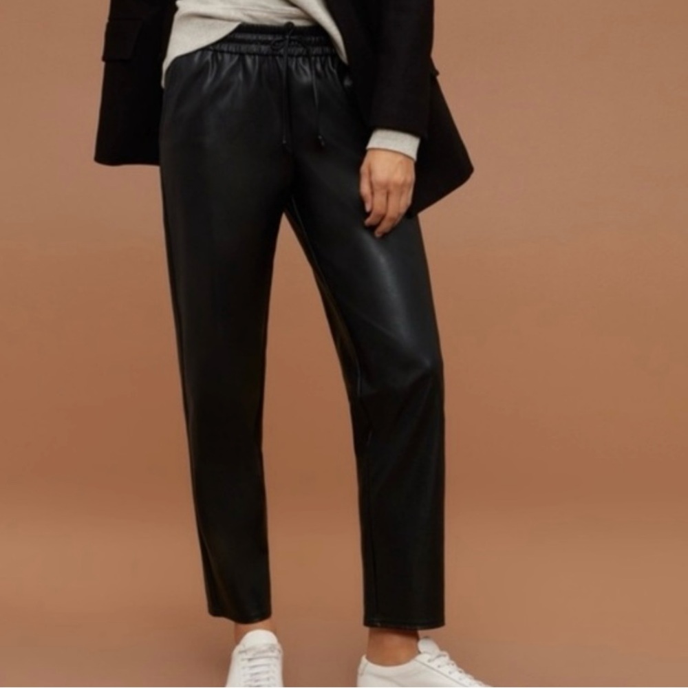 Wilfred Free Kadina Black Faux Leather Pants XS